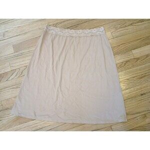 Vassarette Women's Slip Skirt Elastic Waist with Back Slit Vintage XL
